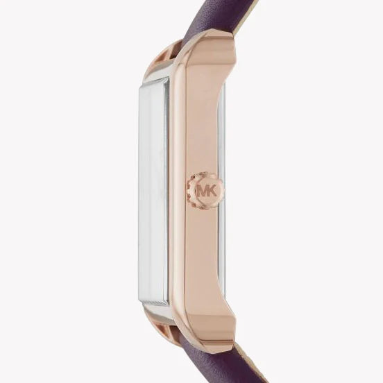 MICHAEL KORS MK2585 ROSE GOLD & PURPLE LEATHER - CHIC MODERN WOMEN'S WATCH-i-Watch-2