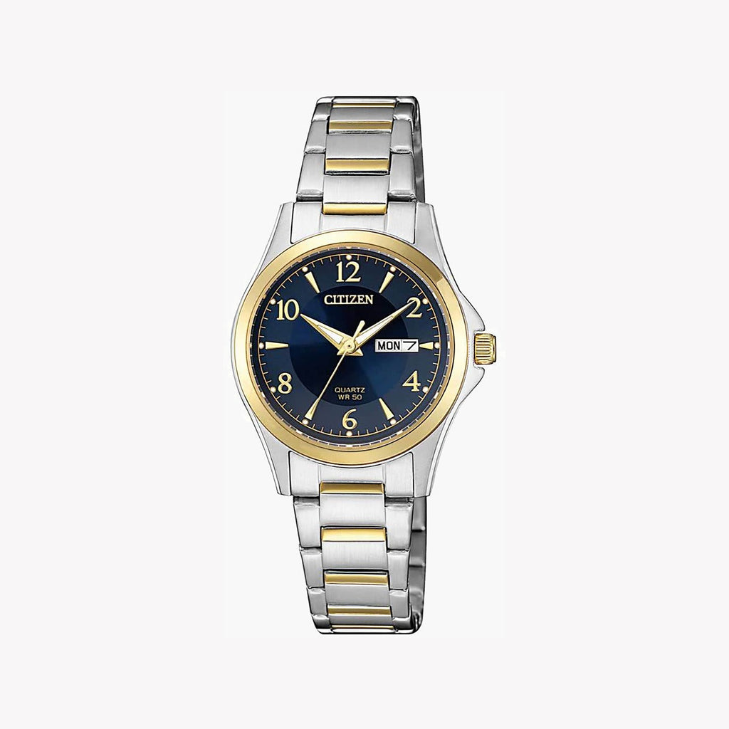 CITIZEN EQ0595-55L - ELEGANT UTILITY WOMEN'S TIMEPIECE with Gold & Silver Finish, Splash Resistant, Quartz Movement
