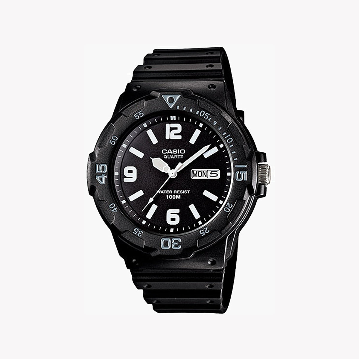 Casio MRW-200H-1B2V Analoge schwarze Herrenuhr