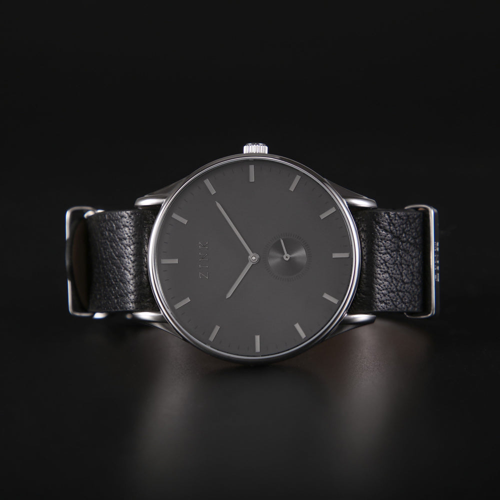 Zink Men's Silver Stainless Steel & Black Watch | Zk130g5ls-31s by i-watch