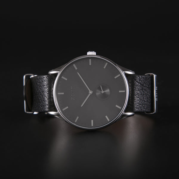 Zink Men's Silver Stainless Steel & Black Watch | Zk130g5ls-31s by i-watch