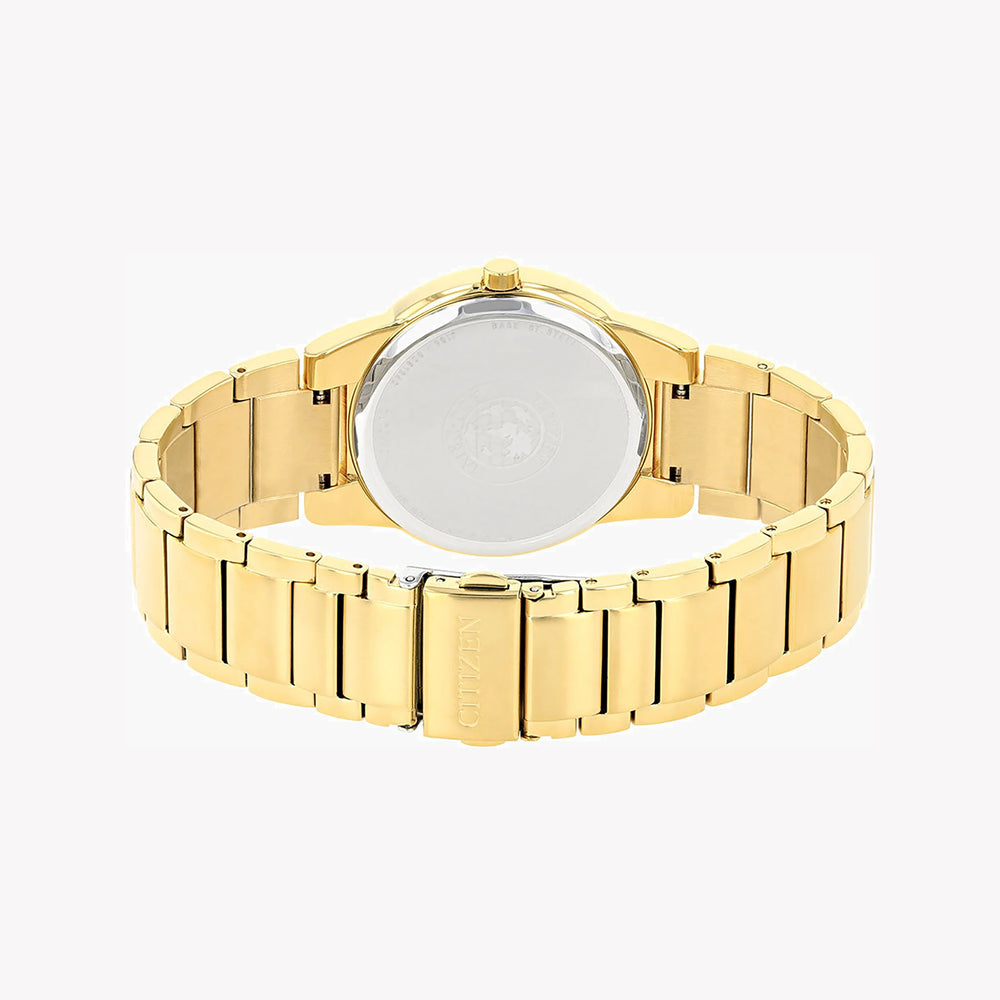 Citizen Men's Gold Stainless Steel Watch, Black Dial | Au1062-56e by i-watch