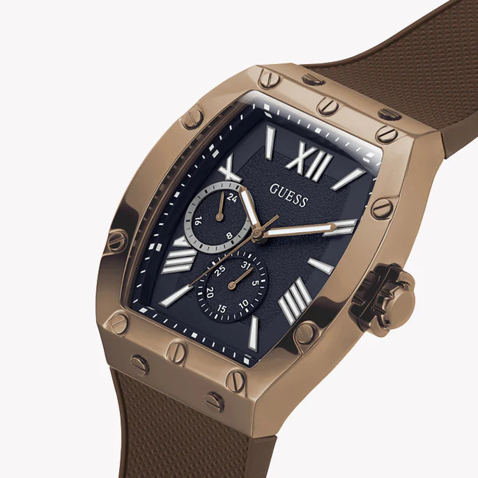 Guess Men's Rose Gold Watch, Black Dial | Gw0568g1 by i-watch