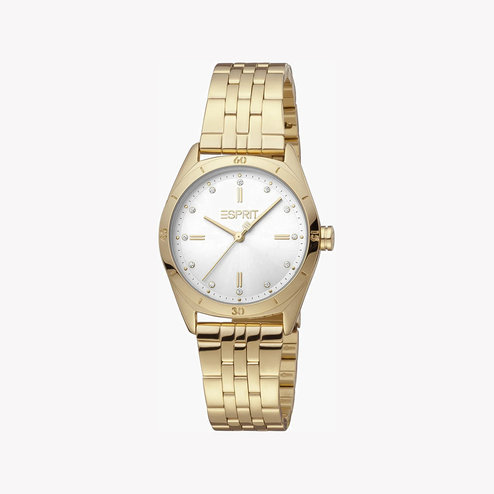Esprit Women's Gold Stainless Steel Watch, Silver Dial | Es1l131m0015 by i-watch
