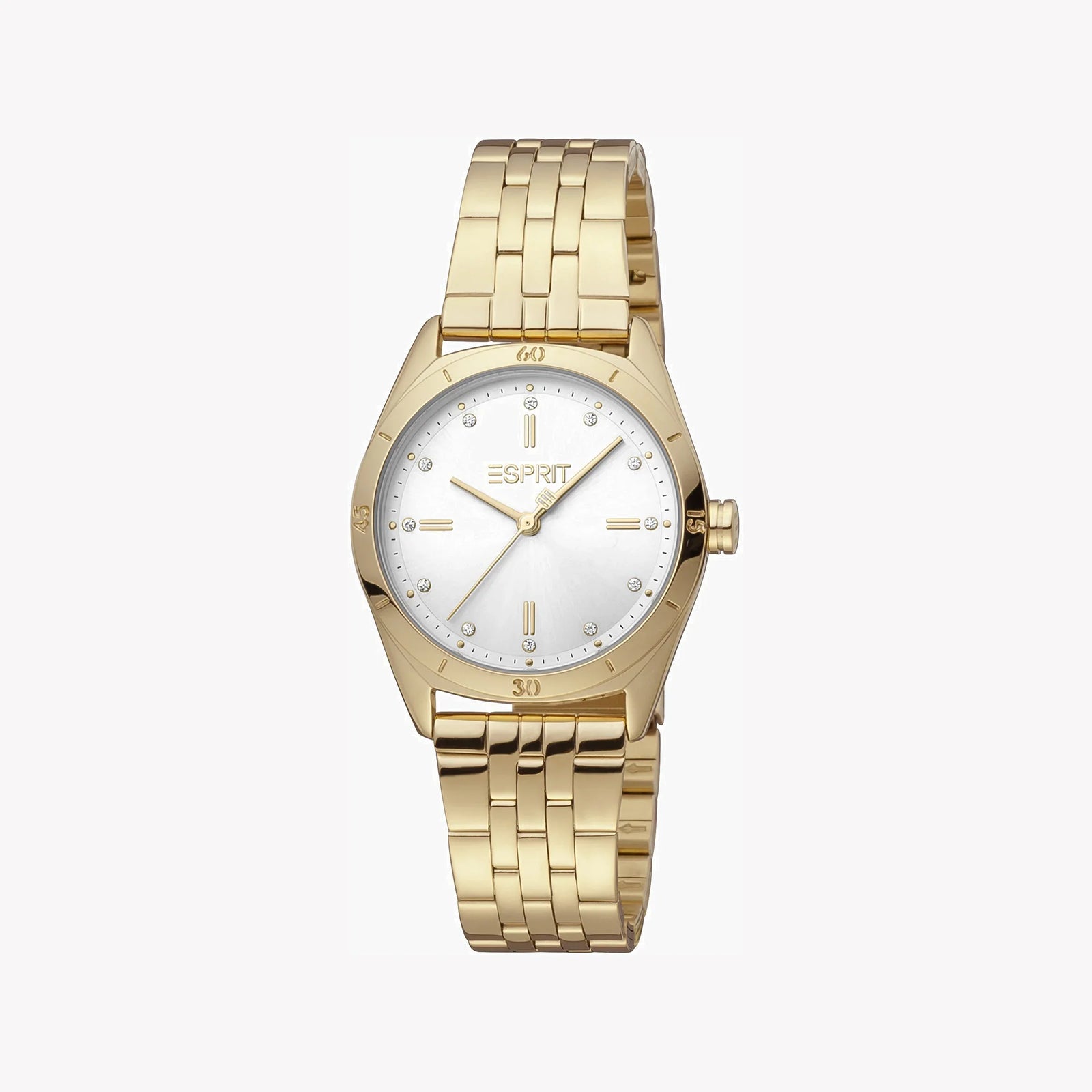 Esprit Women's Gold Stainless Steel Watch, Silver Dial | Es1l131m0015 by i-watch