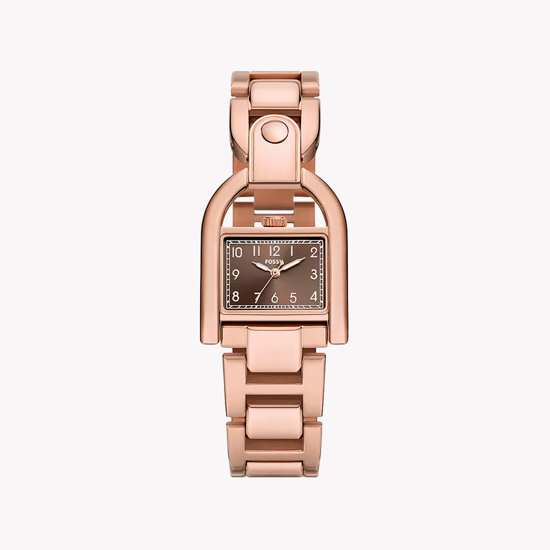 Fossil Women's Rose Gold Watch, Brown Dial | Es5102 by i-watch
