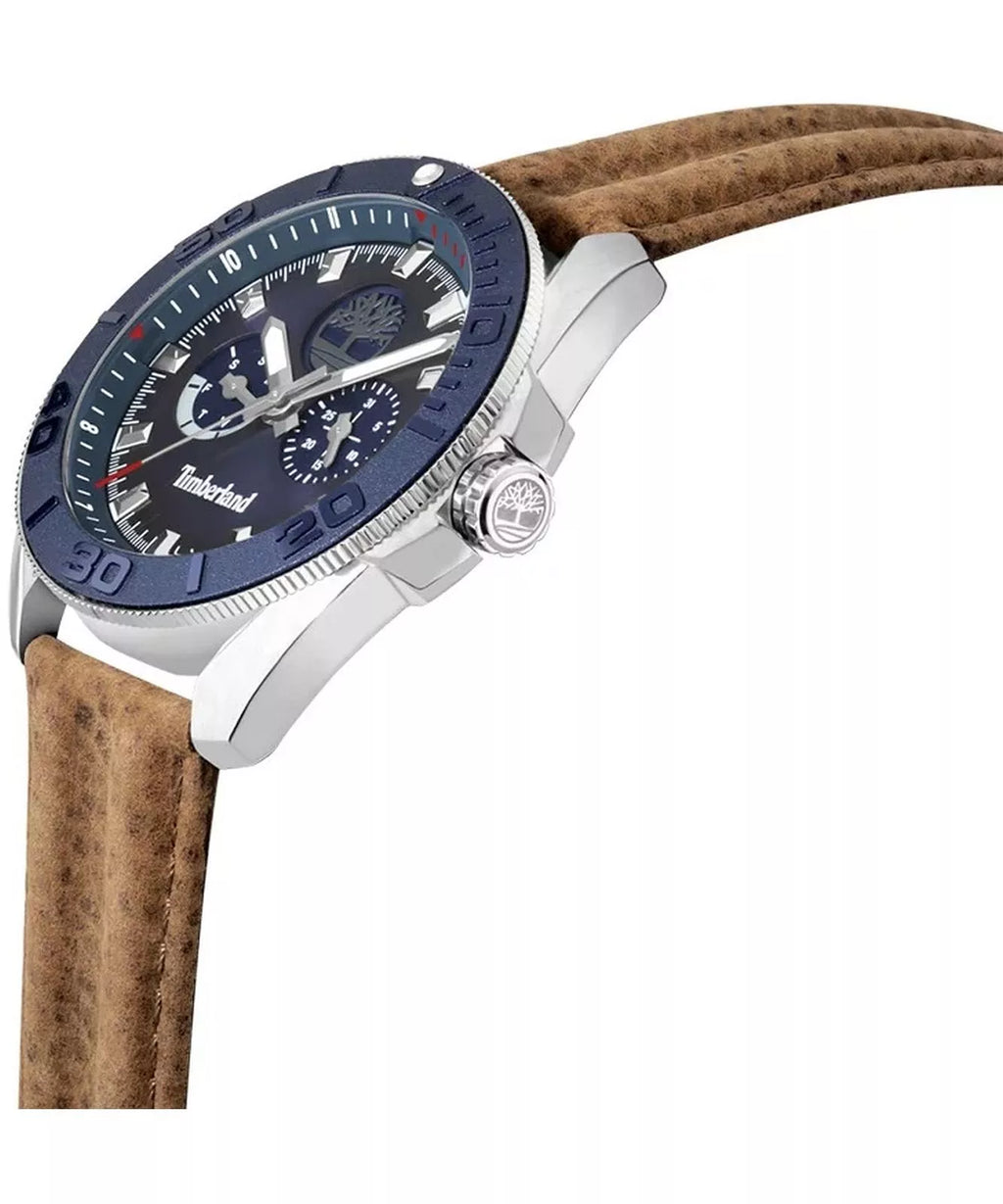 TIMBERLAND TDWGF2200903 RUGGED ADVENTURE MEN'S WATCH - STYLISH BLUE DIAL & BROWN LEATHER BAND-i-Watch-3