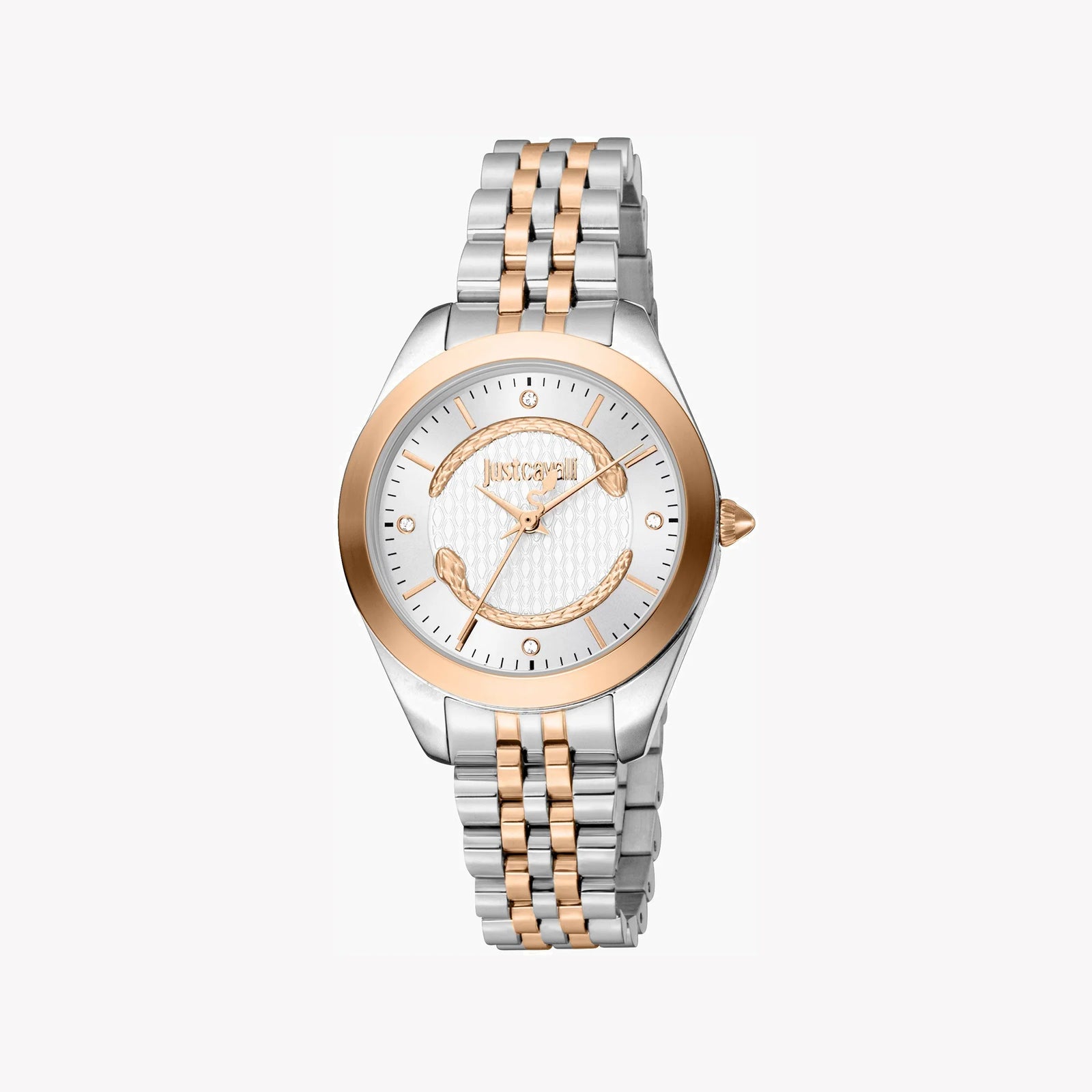 Just Cavalli Women's Two Tone Stainless Steel Watch, Silver Dial | Jc1l210m0505 by i-watch