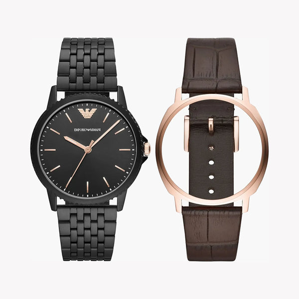 Emporio Armani AR80021 - Bold Black Stainless Steel Watch-i-Watch