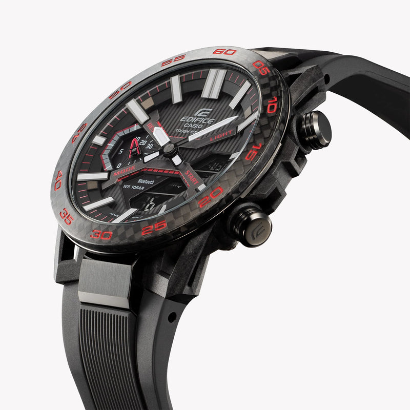 Casio Men's Black Carbon & Stainless Steel Watch | Ecb-2000pb-1a by i-watch