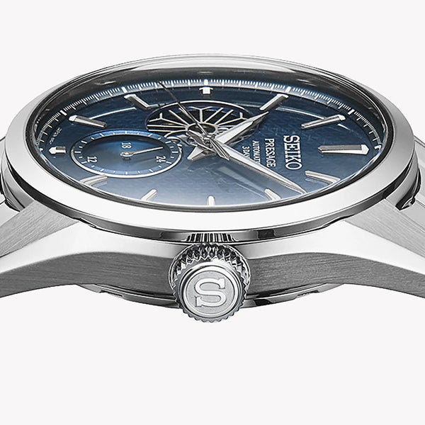 Seiko Presage Men's Silver Watch, Blue Dial | Spb417j1 by i-watch