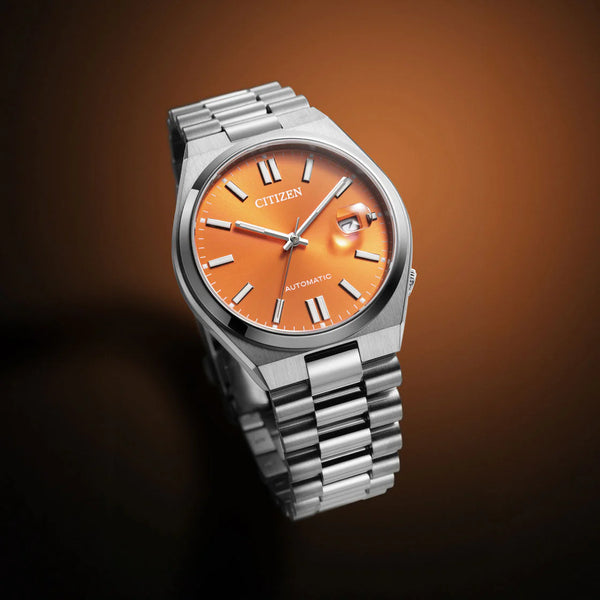 Citizen Nj0151-88z - Striking Orange Dial Automatic Men's Watch With Stainless Steel Band by i-watch