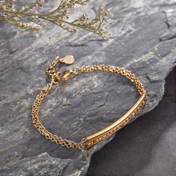 Zink Women's Gold Stainless Steel Bracelet | Zfbr012g