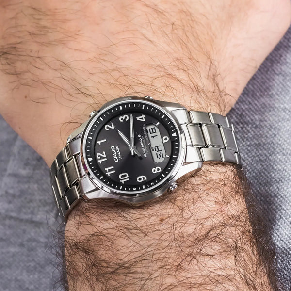 Casio Men's Titanium Watch, Silver & Black | Lcw-M100tse-1a2e by i-watch