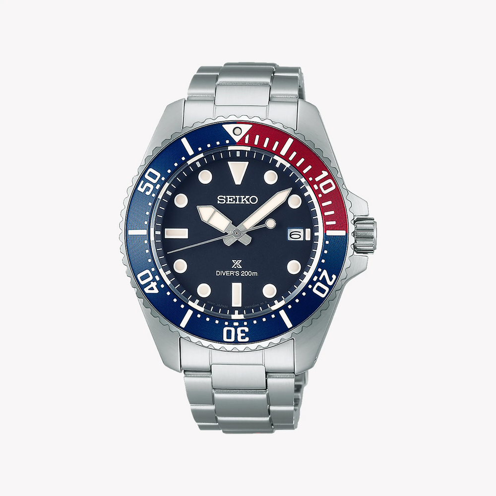 Seiko Men's Silver Stainless Steel, Dark Blue Dial | Sne595p1 by i-watch