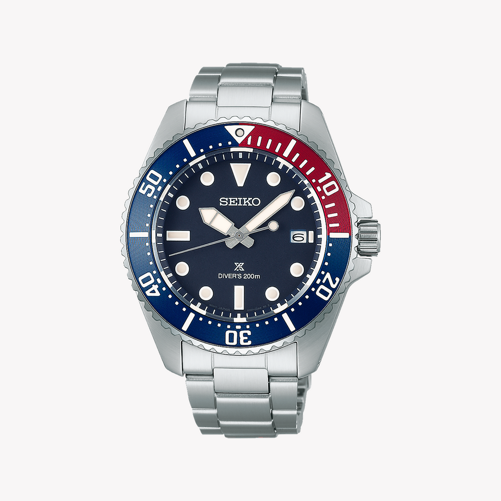 SEIKO SNE595P1 Men's Solar Watch - 41mm Stainless Steel, Blue Dial-i-Watch