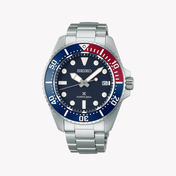 Seiko Men's Silver Stainless Steel, Dark Blue Dial | Sne595p1 by i-watch