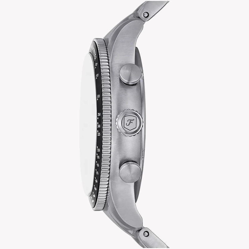 Fossil Men's Silver Stainless Steel Watch, Black Dial | Fs6045 by i-watch
