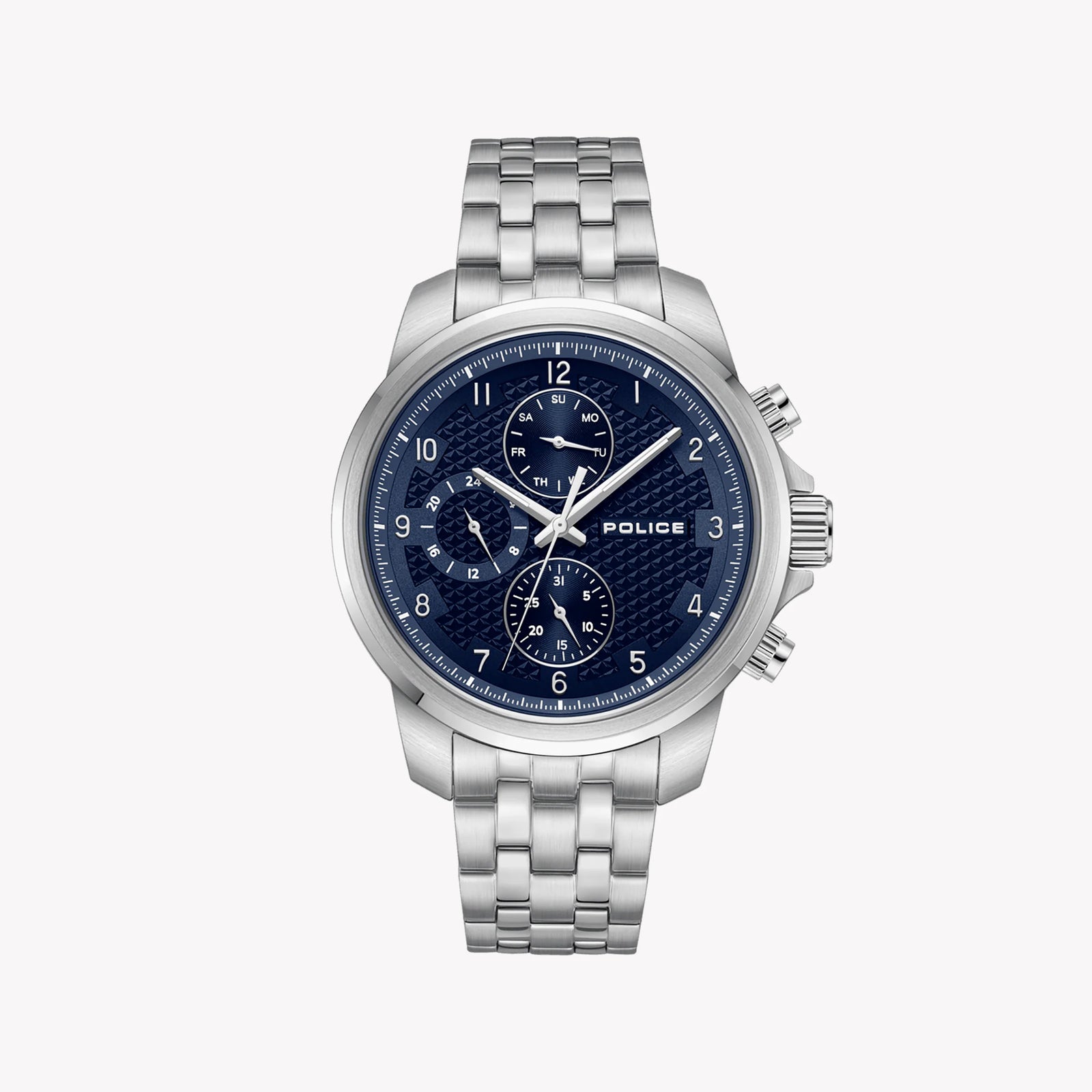 Police Men's Silver Watch, Blue Dial | Pewjk0021505 by i-watch