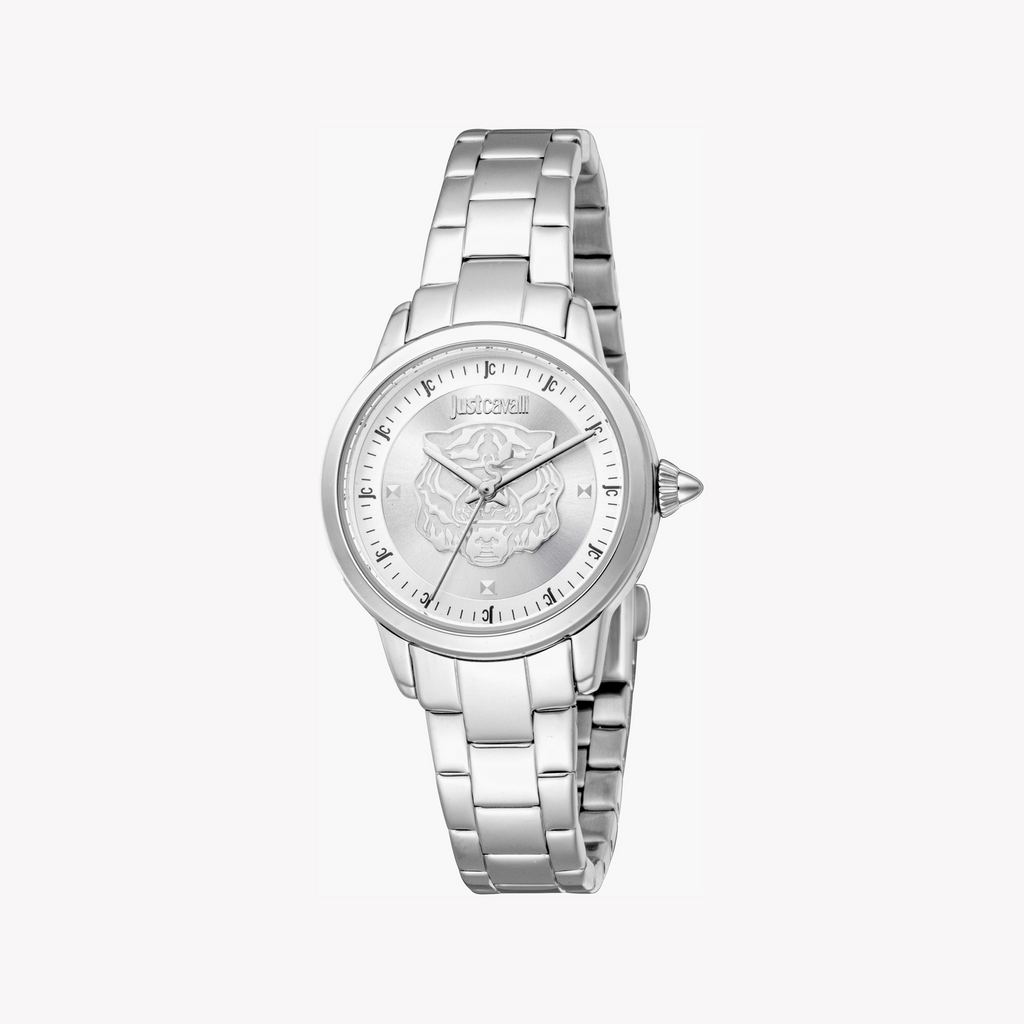 JUST CAVALLI JC1L334M0045 - ELEGANT SILVER TIMEPIECE FOR WOMEN - STYLISH & VERSATILE ACCESSORY