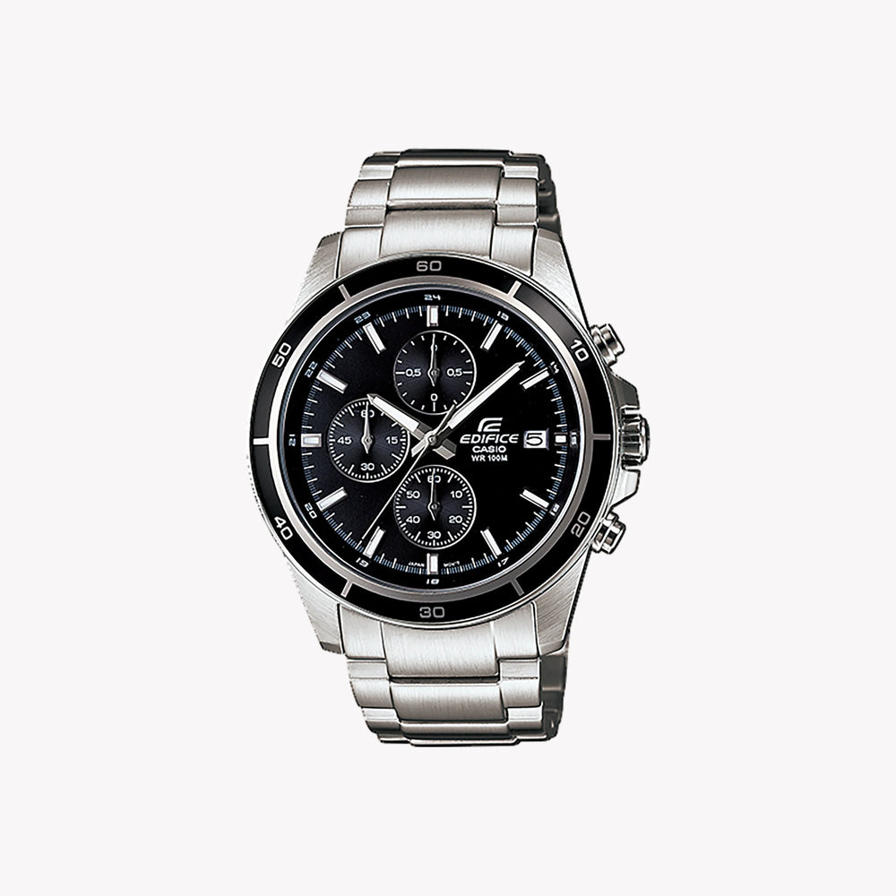 Efr-526d-1avuef Men's Silver Stainless Steel Watch, Black Dial | Efr-526d-1avuef by i-watch