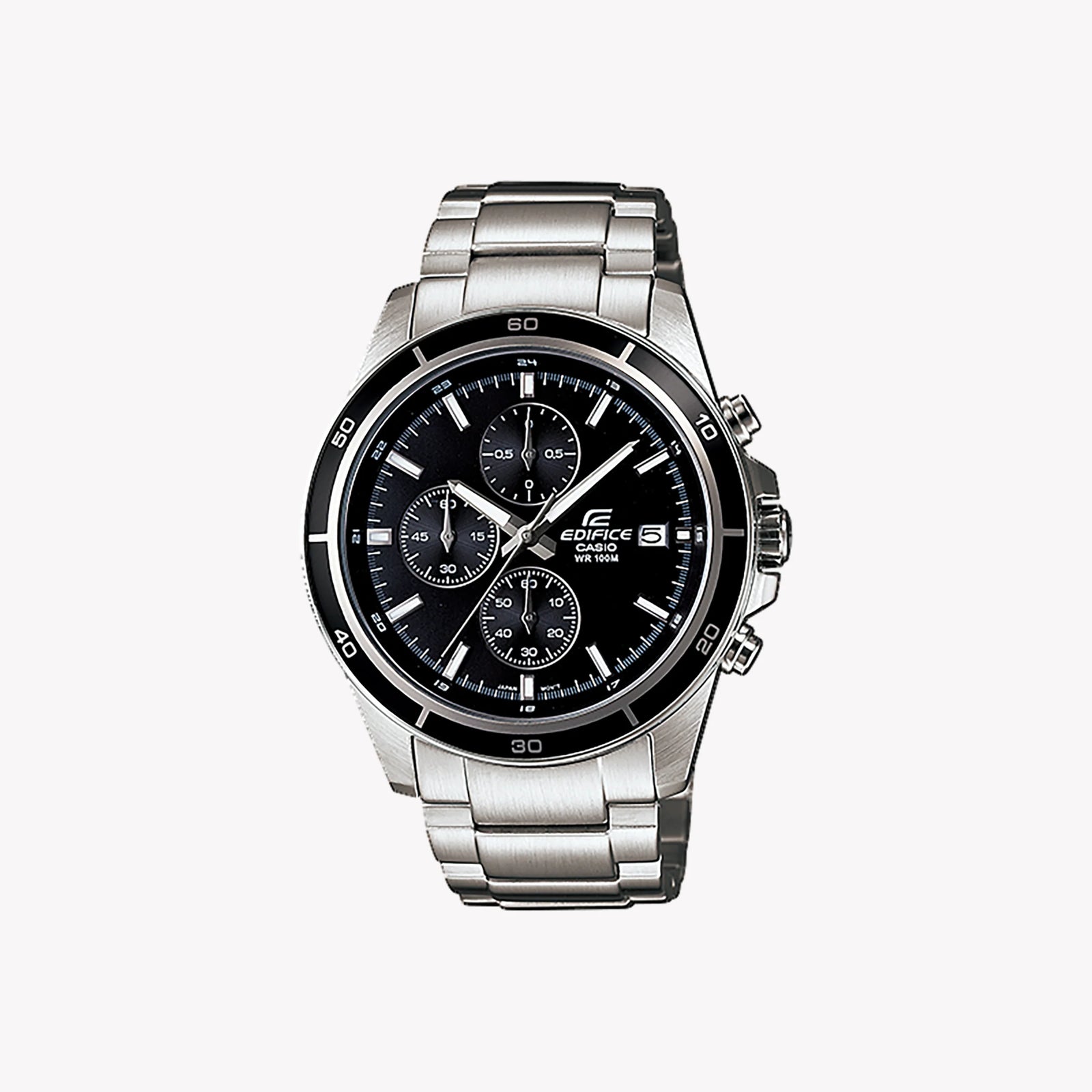 Efr-526d-1avuef Men's Silver Stainless Steel Watch, Black Dial | Efr-526d-1avuef by i-watch
