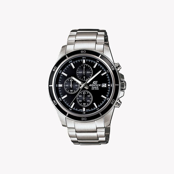 Efr-526d-1avuef Men's Silver Stainless Steel Watch, Black Dial | Efr-526d-1avuef by i-watch