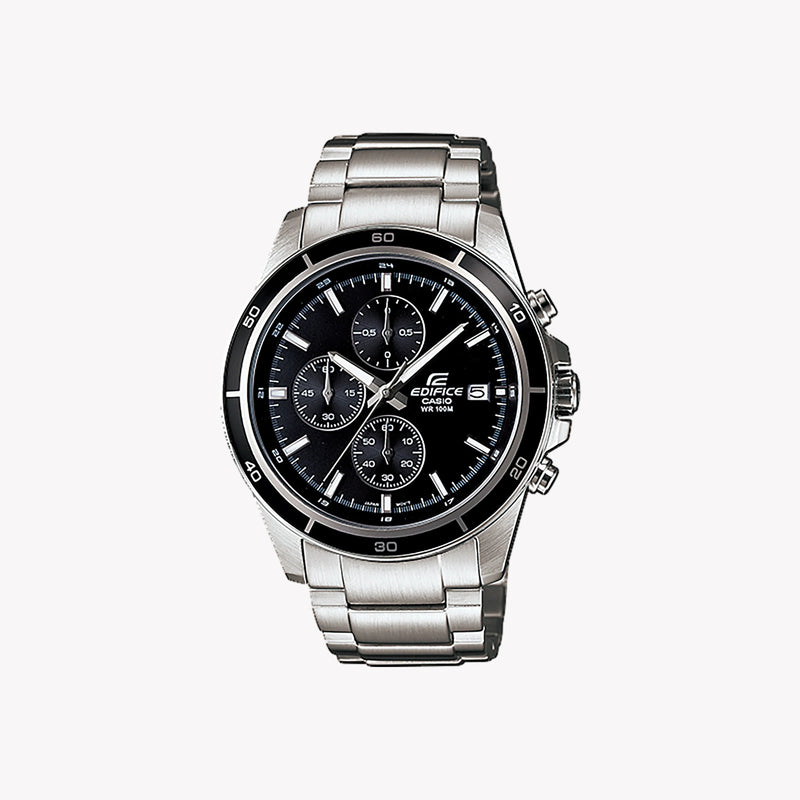 Efr-526d-1avuef Men's Silver Stainless Steel Watch, Black Dial | Efr-526d-1avuef by i-watch