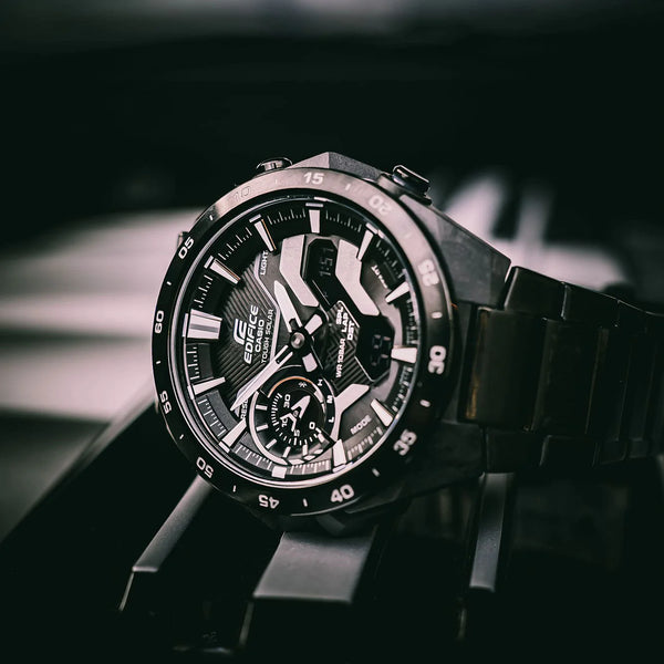 Edifice Men's Black Carbon Watch, Urethan Band | Ecb-2200dc-1aef by i-watch