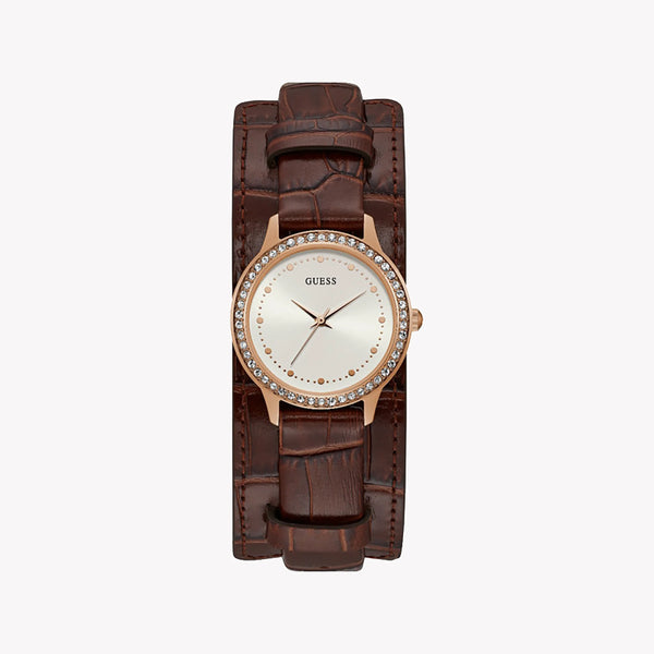 Guess Women's Rose Gold Watch, White Dial | W1150l2 by i-watch