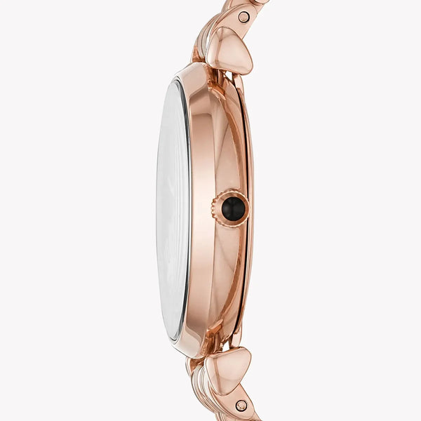 Emporio Armani Women's Rose Gold Watch, Black Dial | Ar11206 by i-watch