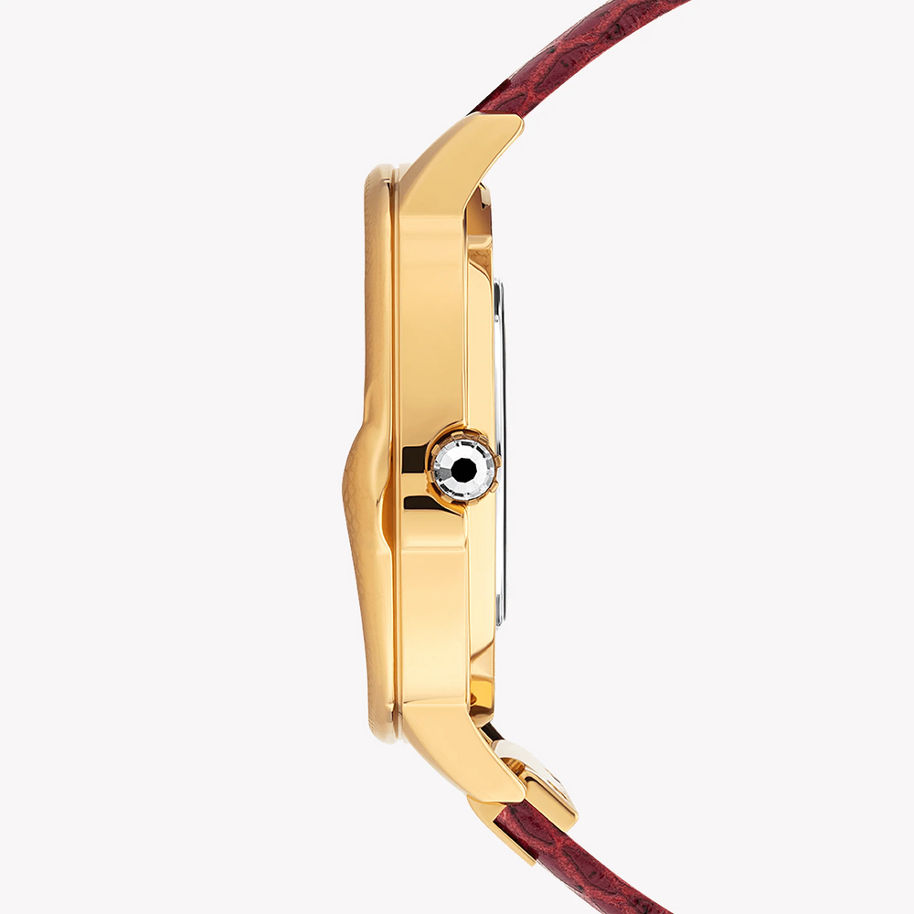 Police Women's Red Leather Watch, Gold Dial | Pewla2008302 by i-watch