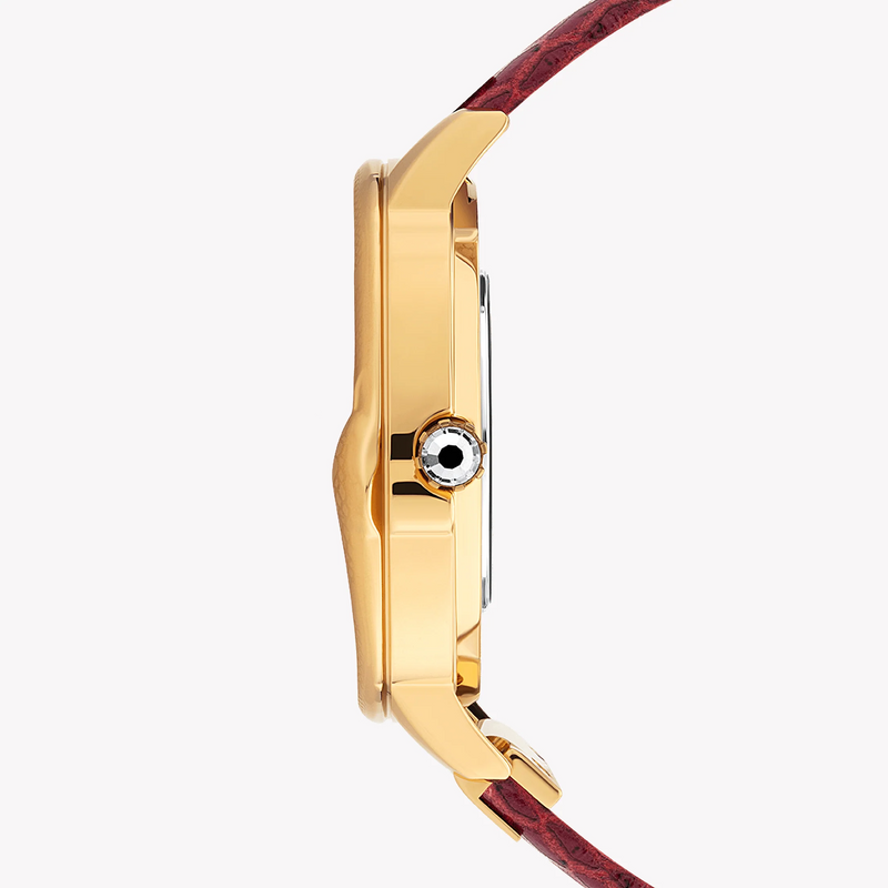 Police Women's Red Leather Watch, Gold Dial | Pewla2008302 by i-watch