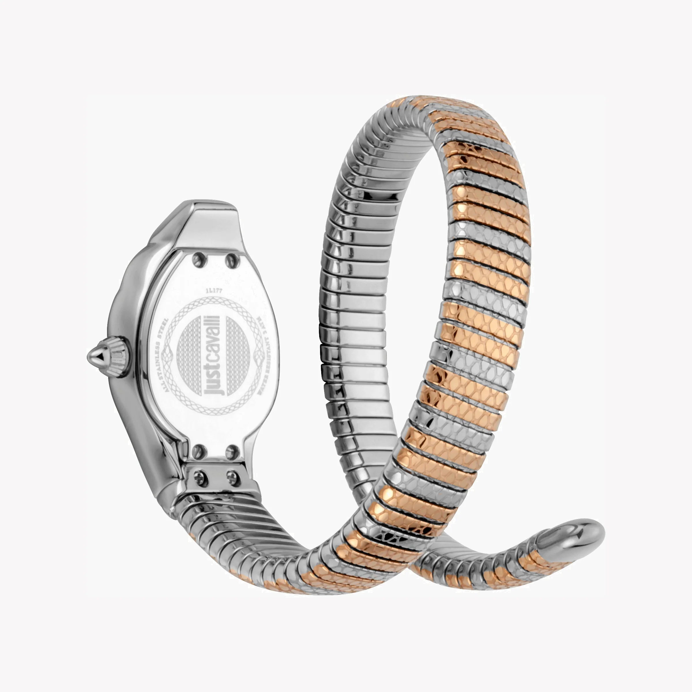 JUST CAVALLI Women's Watch with Silver & Rose Gold Stainless Steel Case and Silver & Rose Gold Stainless Steel Band-i-Watch-3