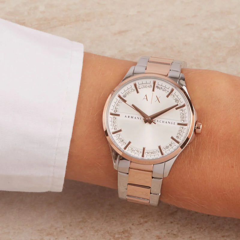 A|X ARMANI EXCHANGE AX5258 SILVER ROSE GOLD TIMEPIECE - MODERN SOPHISTICATION FOR WOMEN-i-Watch-4