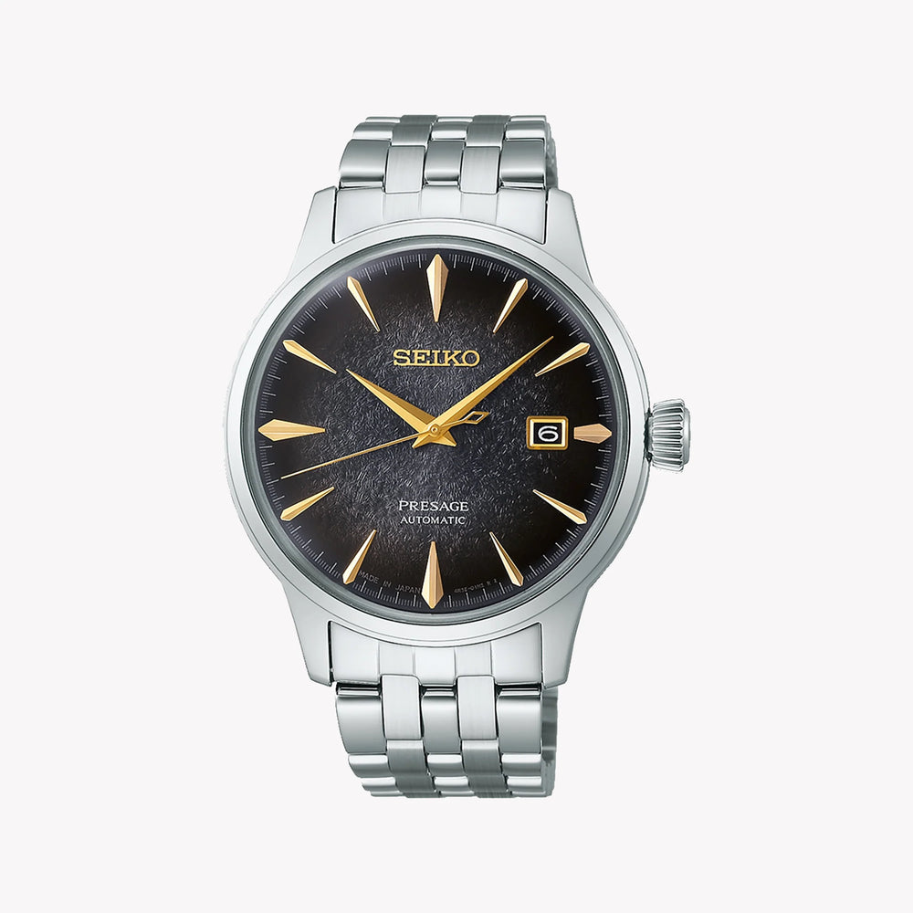 Seiko Presage SRPK93J1 Men's Automatic Watch - Black & Yellow Dial-i-Watch