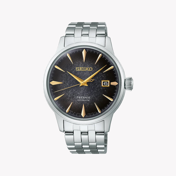 Seiko Men's Stainless Steel Watch, Black & Yellow Dial | Srpk93j1
