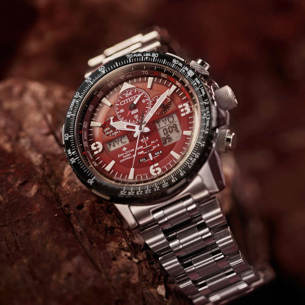 CITIZEN JY8086-89X DYNAMIC PRECISION - BOLD RED DIAL MEN'S WATCH WITH STAINLESS STEEL BRACELET-i-Watch-4