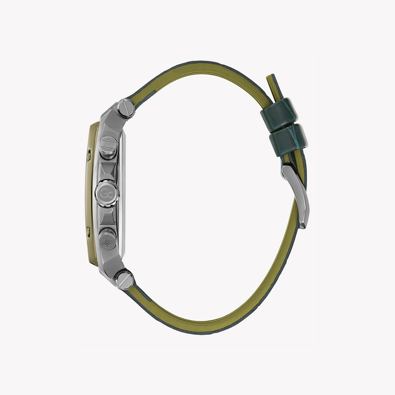 Guess Men's Silver & Green Silicone Watch, Green Dial | Y83011g9mf by i-watch