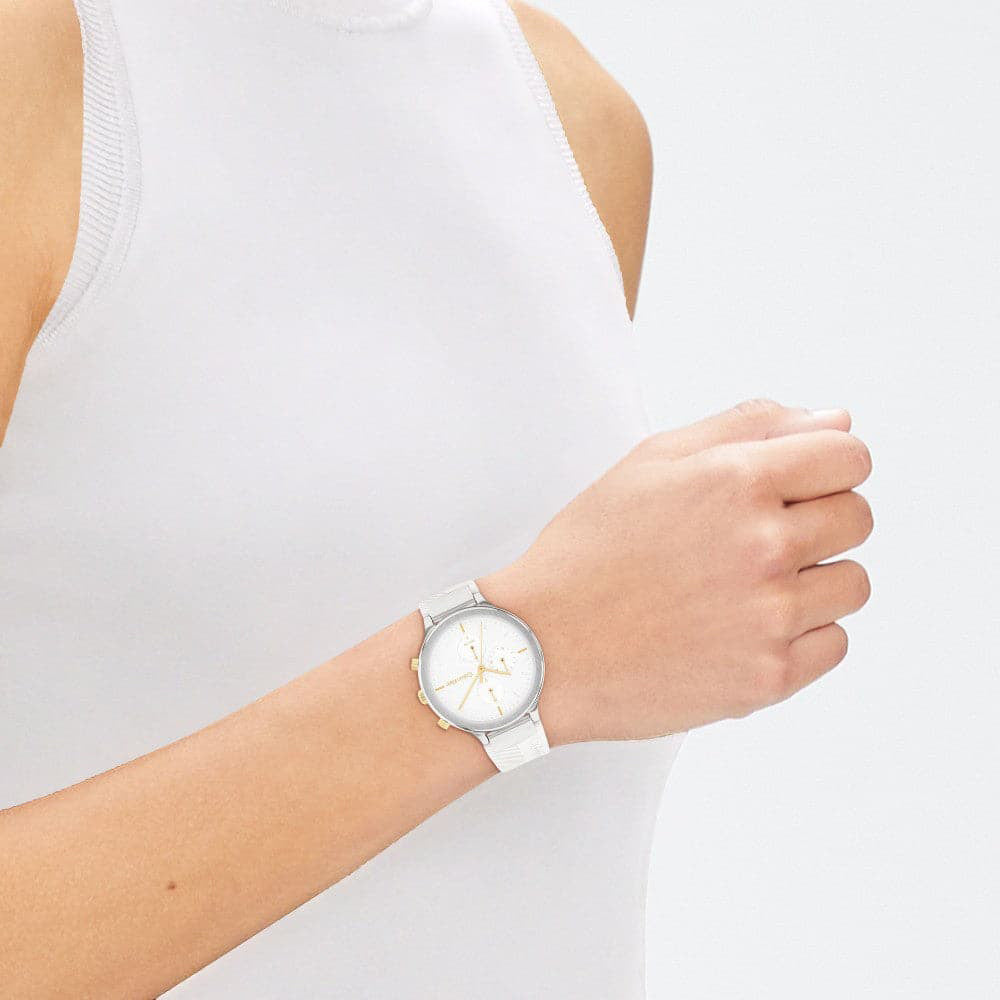 CK CALVIN KLEIN NEW COLLECTION - ELEGANT WHITE DIAL WOMEN'S WATCH WITH STAINLESS STEEL BAND-i-Watch-4