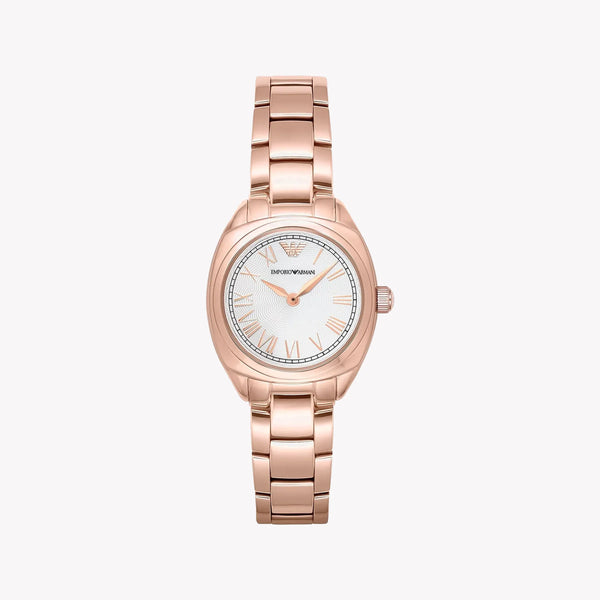 Emporio Armani Women's Rose Gold Watch, White Dial | Ar11038 by i-watch