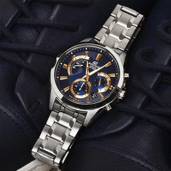 Casio Edifice Efv-580d-2avudf - Blue Dial Men's Stainless Steel Watch For Adventure & Elegance by i-watch