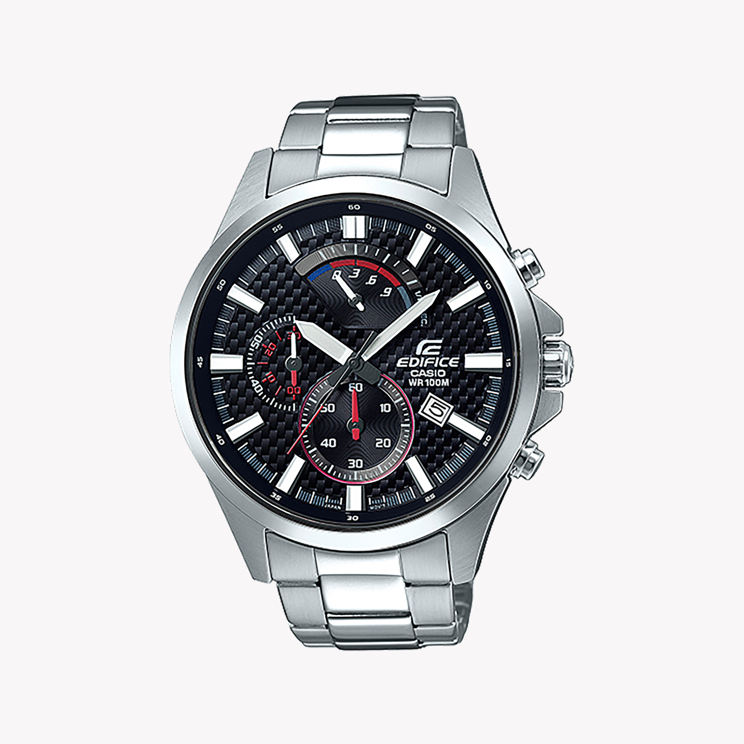 CASIO EDIFICE EFV-530D-1AVUDF - STRIKING ELEGANCE MEN'S WATCH WITH BLACK DIAL AND STAINLESS STEEL BAND