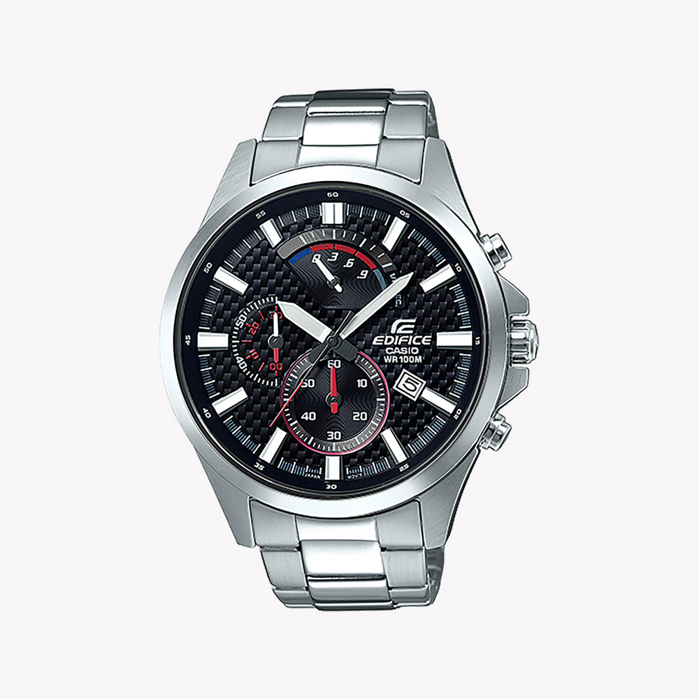 Casio Edifice Efv-530d-1avudf - Striking Elegance Men's Watch With Black Dial And Stainless Steel Band by i-watch