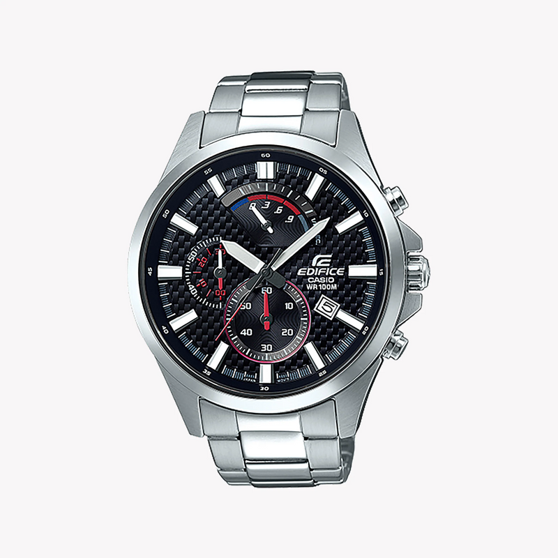 Casio Edifice Efv-530d-1avudf - Striking Elegance Men's Watch With Black Dial And Stainless Steel Band by i-watch