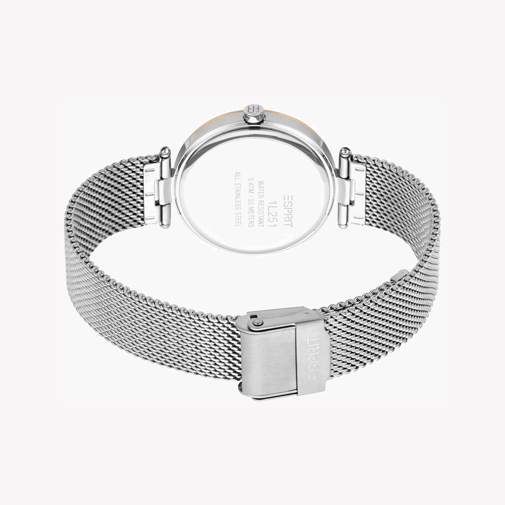 ESPRIT Women's Watch with Rose Gold Stainless Steel Case and Silver Stainless Steel Band-i-Watch-3