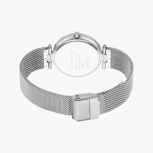 Esprit Women's Watch With Rose Gold Stainless Steel Case And Silver Stainless Steel Band by i-watch