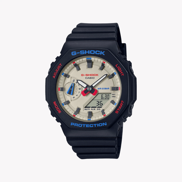 Casio G-Shock Gma-S2100wt-1adr Oak Compact - Elegant Resilience Series Women's Watch With Black Resin BAnd and White Dial by i-watch