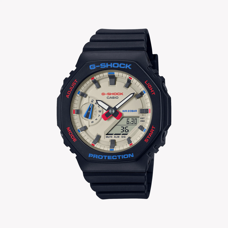 Casio G-Shock Gma-S2100wt-1adr Oak Compact - Elegant Resilience Series Women's Watch With Black Resin BAnd and White Dial by i-watch
