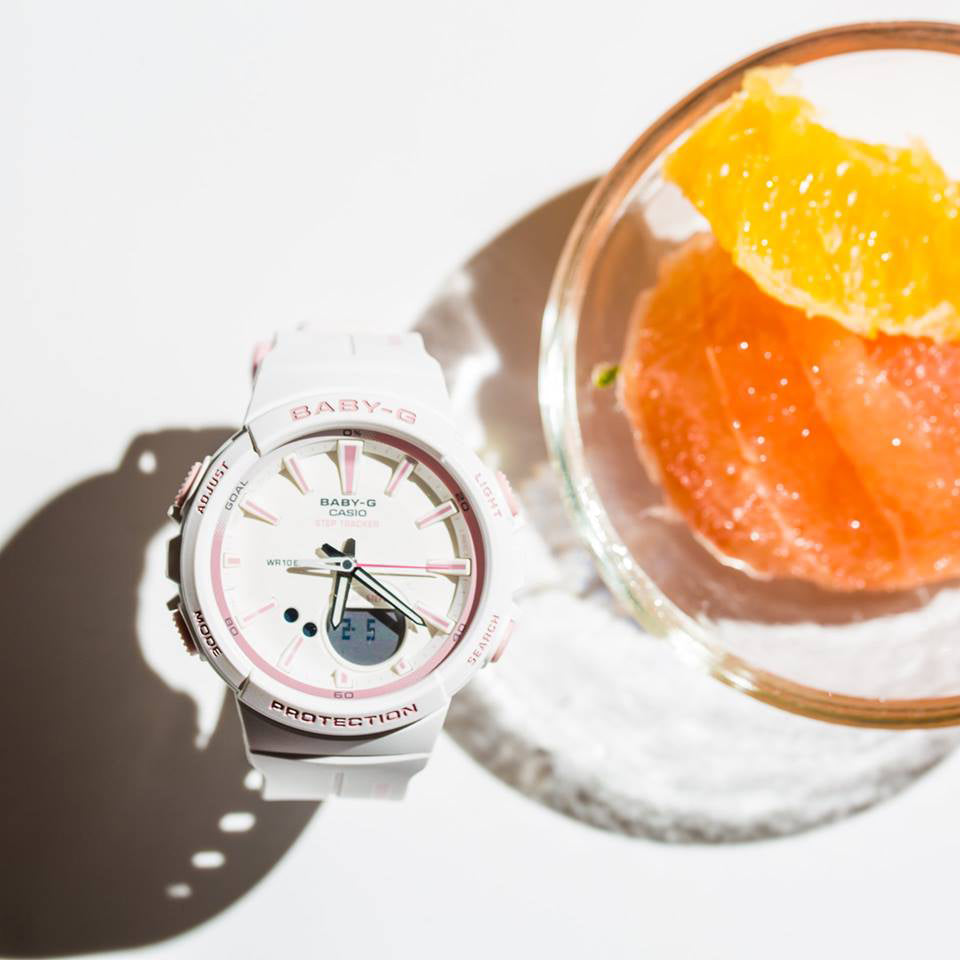 BABY-G BGS-100RT-7ADR ADVENTURE CHIC - Women's Sporty Elegance Watch with White Resin Band and Stylish Design-i-Watch-3